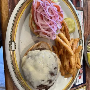 Fresh Burger with Swiss cheese