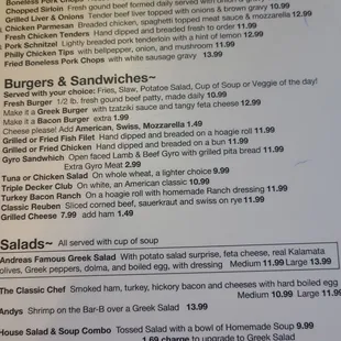 Burgers , Salads,   American &amp; Greek Food 9.3.23