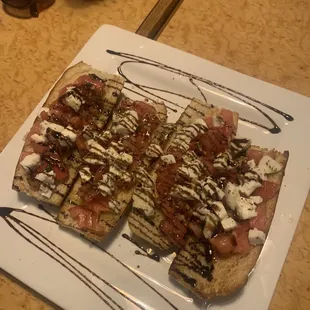 a flatbread pizza