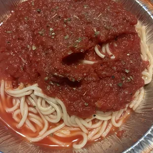 Supposed to be Meat Sauce Spaghetti but it's spaghetti soup instead