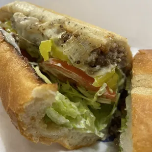 Philly Steak and Cheese Sub- with everything.