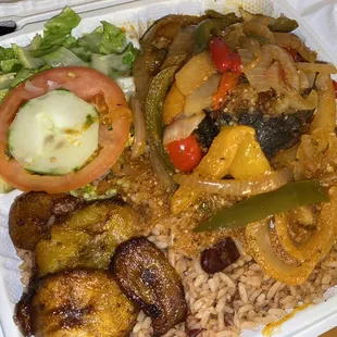King Fish was VERY fresh and tender! The salad balanced it out cause this definitely had some heat! this is freshly made to order.