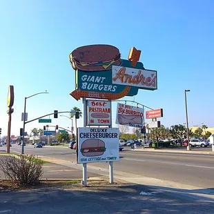 Classic roadside signage of Andre's.