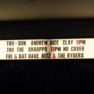 The venues sign outside Vinyl