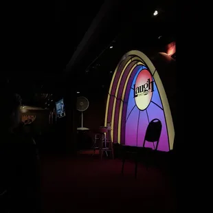 a stage set up for a show
