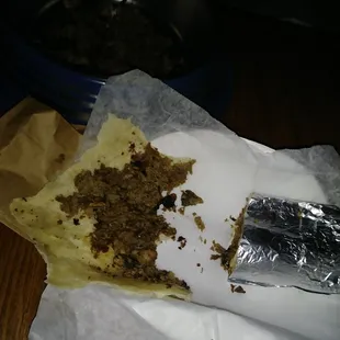 I ordered a steak&amp;cheese wrap wth xtra chse,mshroom&amp;onions. It was so dry that I couldn&apos;t swallow it. I fed it 2 my dog!