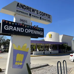 Our sign and store.