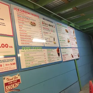 Menu shot