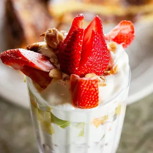 a dessert in a glass