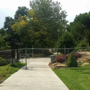 Parts of trail fenced off during construction