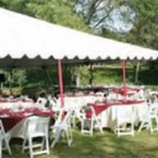 Tables,chairs, canopy tent, dishware and more available for rent.