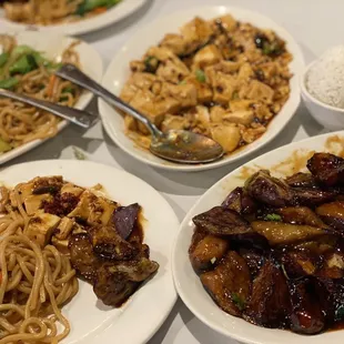 Ma poi tofu had pork despite of saying "vegetarian please."