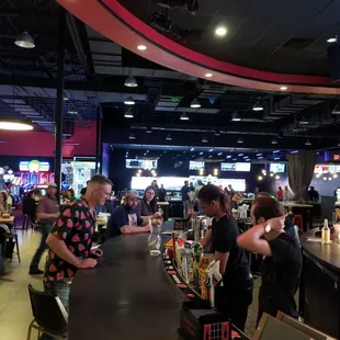 Bowling lanes, etc. on both sides.