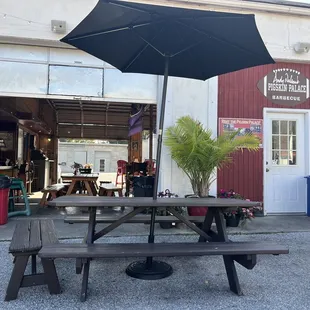 Picnic tables available outside