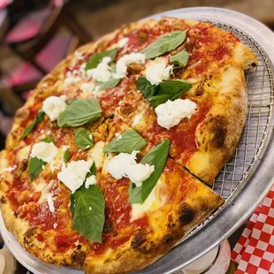 Burrata Margherita-whole pie