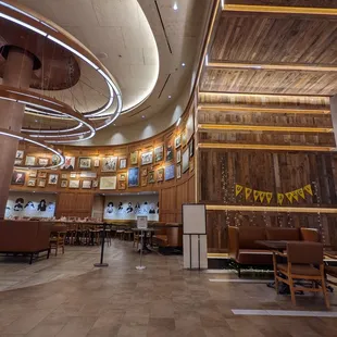 Seating area at the Urban Space food court, by Andy&apos;s Pizza