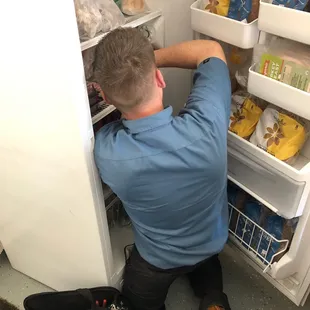 Josh doing the essential work.