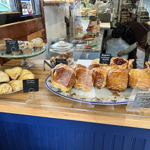 Danish and croissant selection