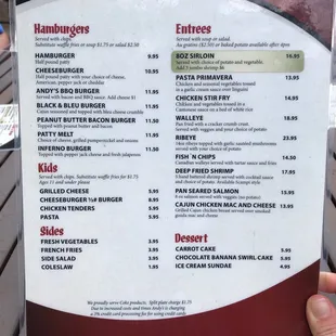 Menu 2/2 August 2020
