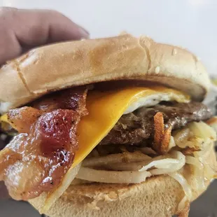 Bacon Breakfast burger !!