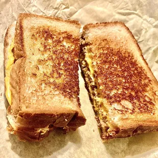 Grilled patty-melt, delicious of course.