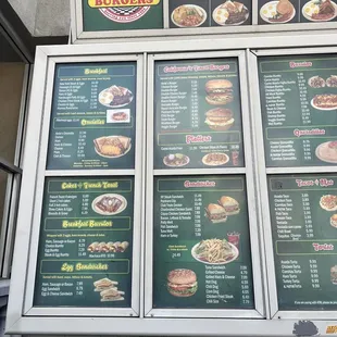 Drive-thru menu