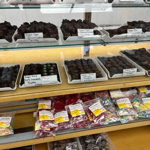 a display of chocolates