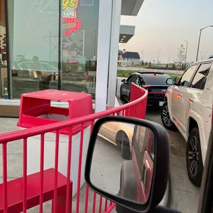 The view from my car as I patiently wait for the magic to happen....