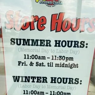 Store hours