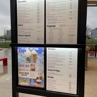 menus and prices