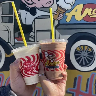 andy nog shake and the chocolate shake