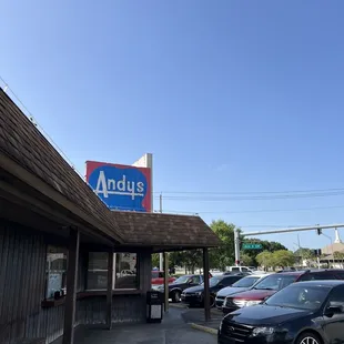 a parking lot with cars