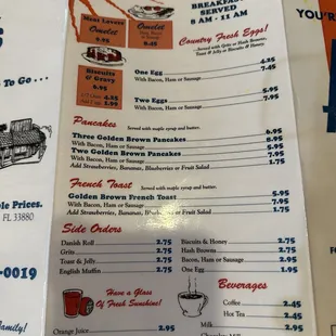 sushi and sashimi, menu