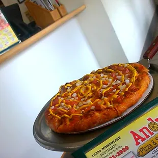 Oh yeah  Coney Dog Pizza