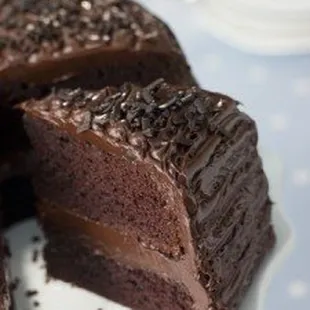 a slice of chocolate cake
