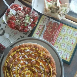 pizza, food