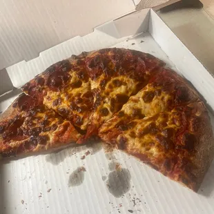 Burnt pizza