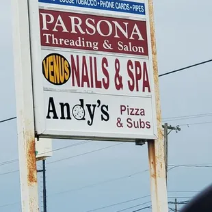 Andy's pizza sign woodhaven