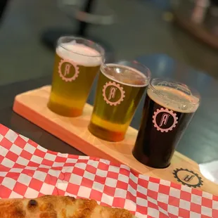 three different beers