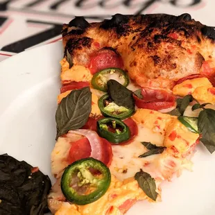 a slice of pizza