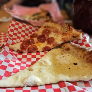a slice of pepperoni pizza