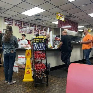 customers at the counter