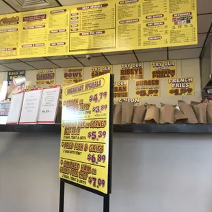 menus and prices