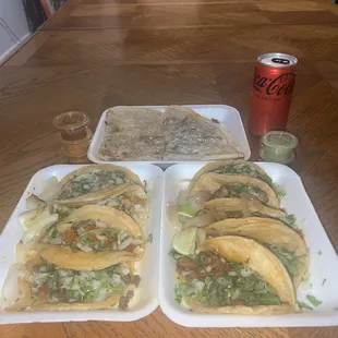 Tacos and quesadilla