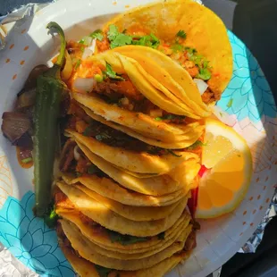 Pastor tacos  with everything