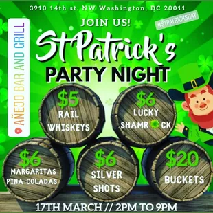 St. Patrick&apos;s day Specials!