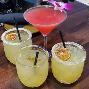 Anejo Margarita ($15) x3, La Presumida ($15)