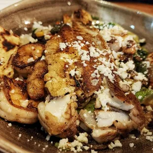Fish and Shrimp Rice Bowl