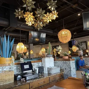 Beautifully decorated restaurant