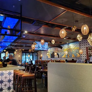 View from back of restaurant next to the bar